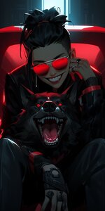 Woman smiling with her dog - Ai Art.jpeg.jpg