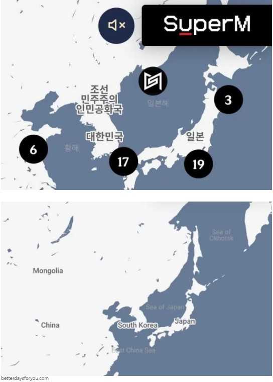 Super M'in yeni tanıtım sitesi Doğu Deniz'i 'Japon Denizi' olarak yazdığı için eleştiriliyor